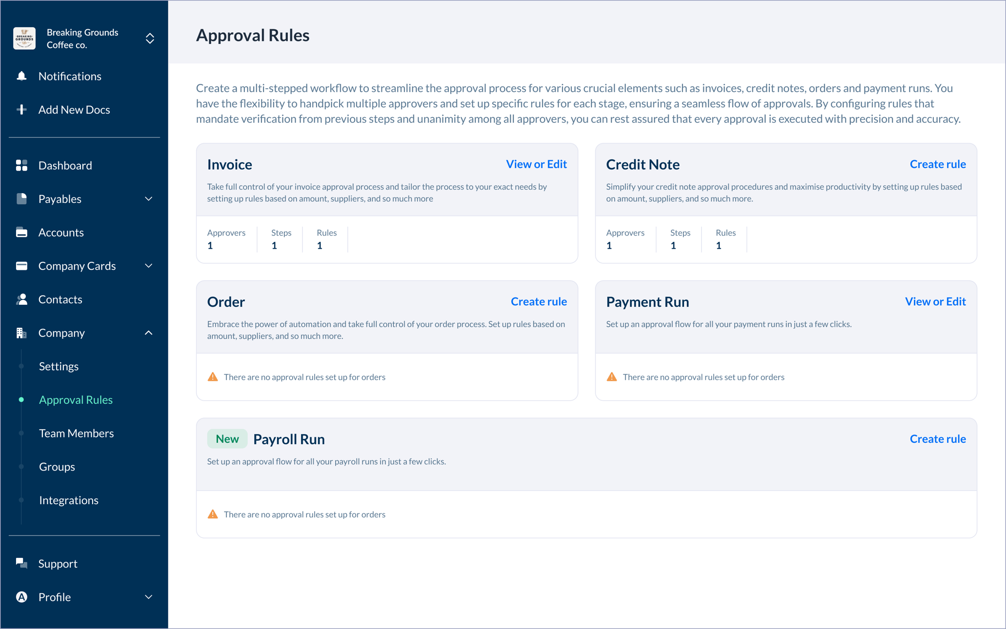 How to set up an Approval Rule
