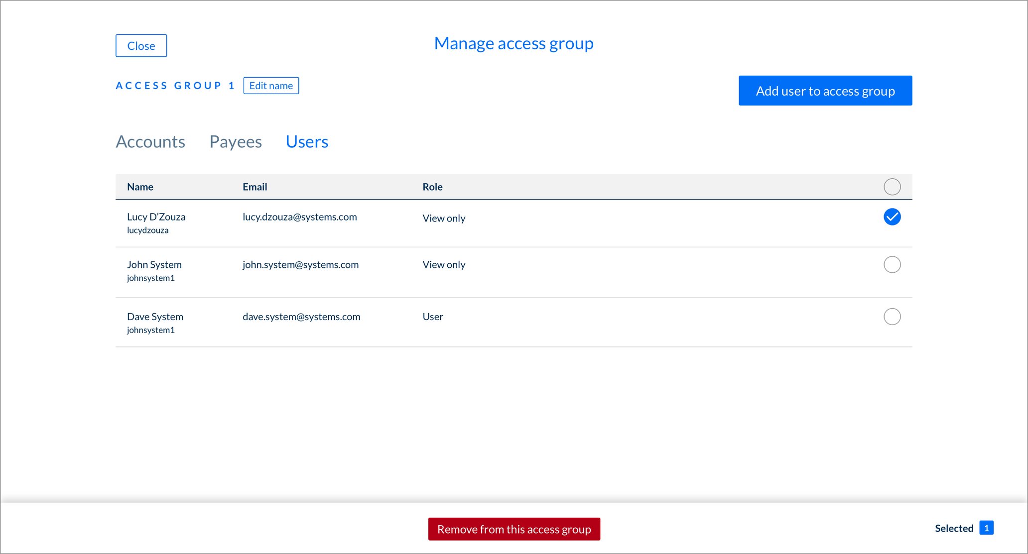 Managing and Deleting Access Groups