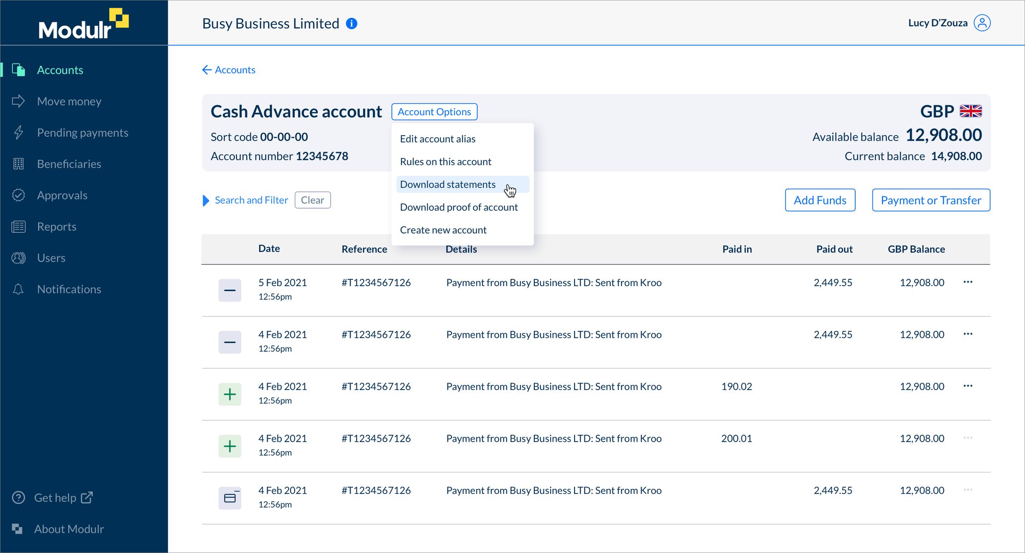 Account Statements