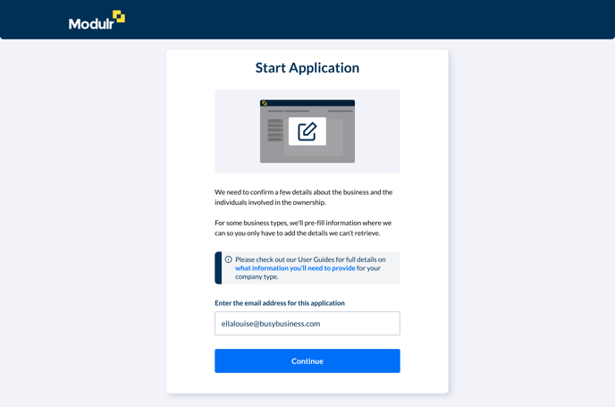Start application