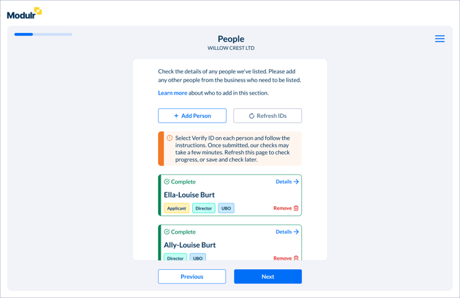 People complete
