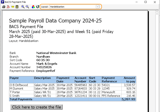 moneysofr bacs payment file